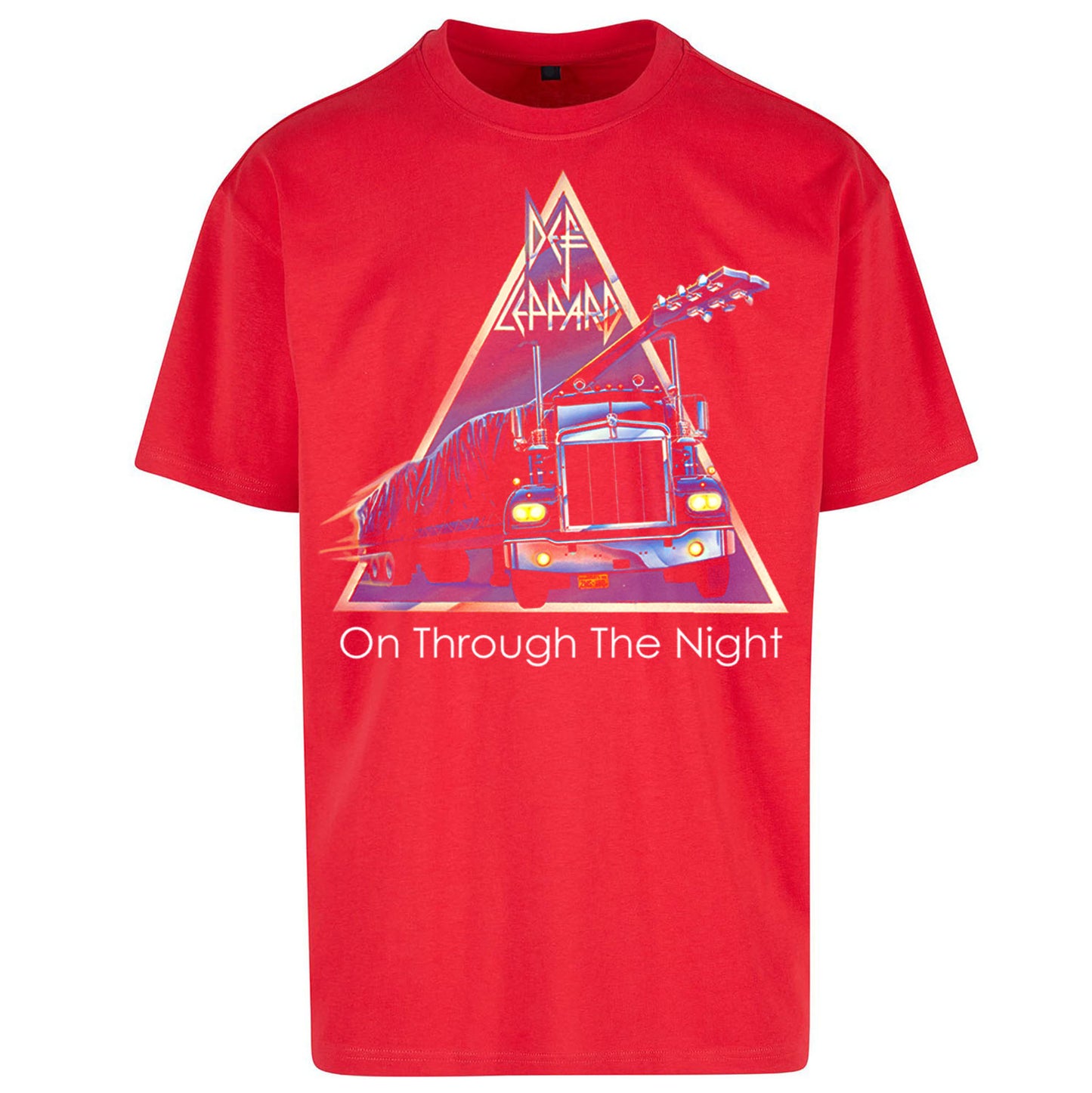 Leppard On Through The Night Oversized T Shirt