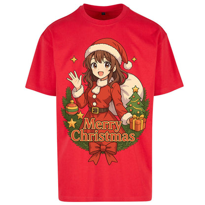 Anime Christmas Oversized T Shirt