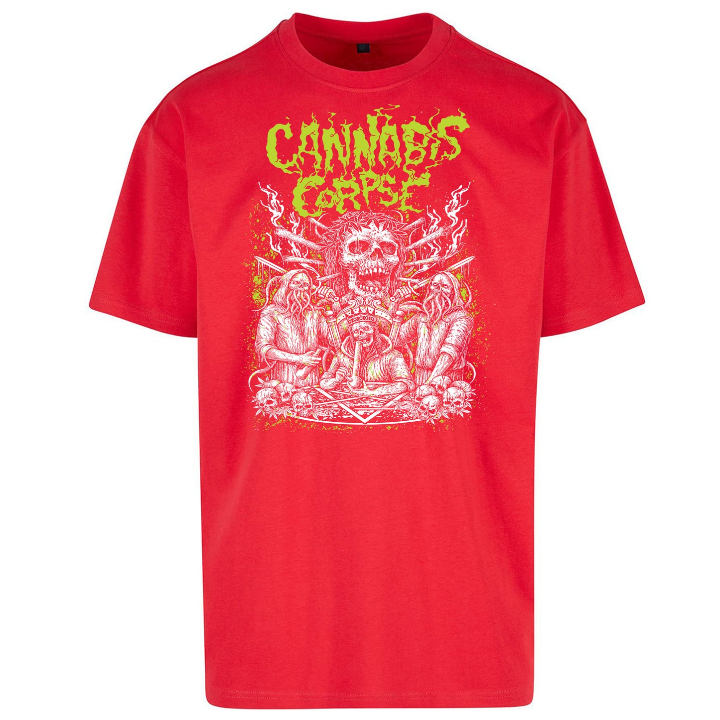 Cannabis Corpse Band Oversized T Shirt