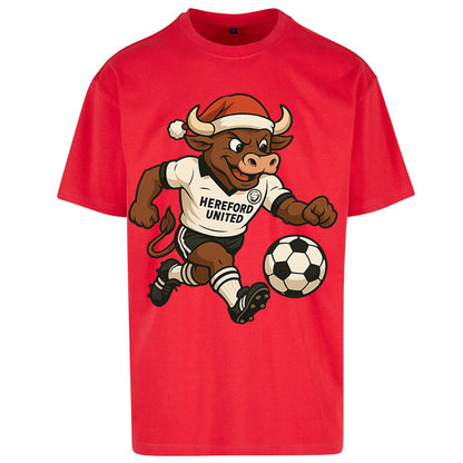 Retro Hereford Christmas Oversized T Shirt 