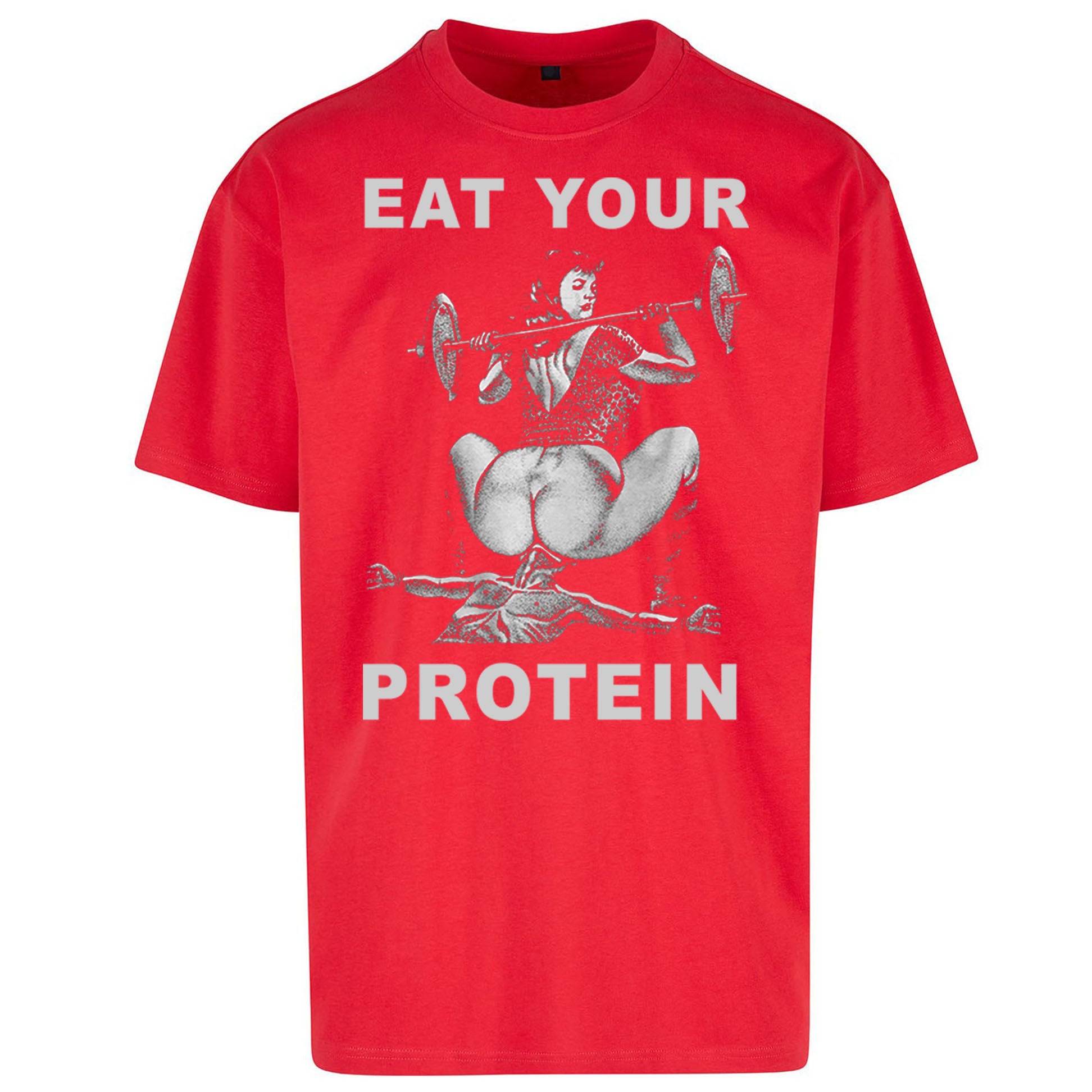 Breakfast Of Champions Eat Your Protein SarcasticOversized T Shirt