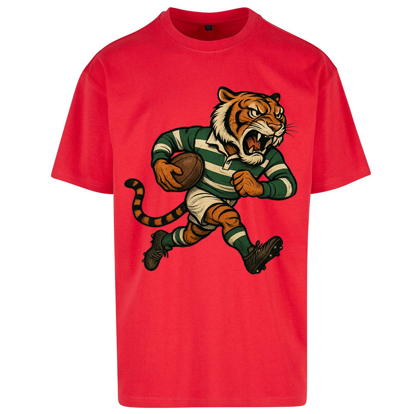 Retro Leicester Tigers Rugby Union Oversized T Shirt