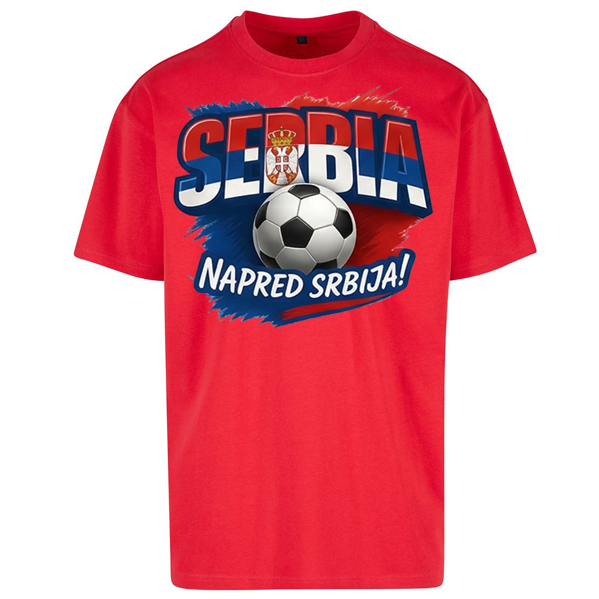 Serbia Retro World Cup Oversized T Shirt