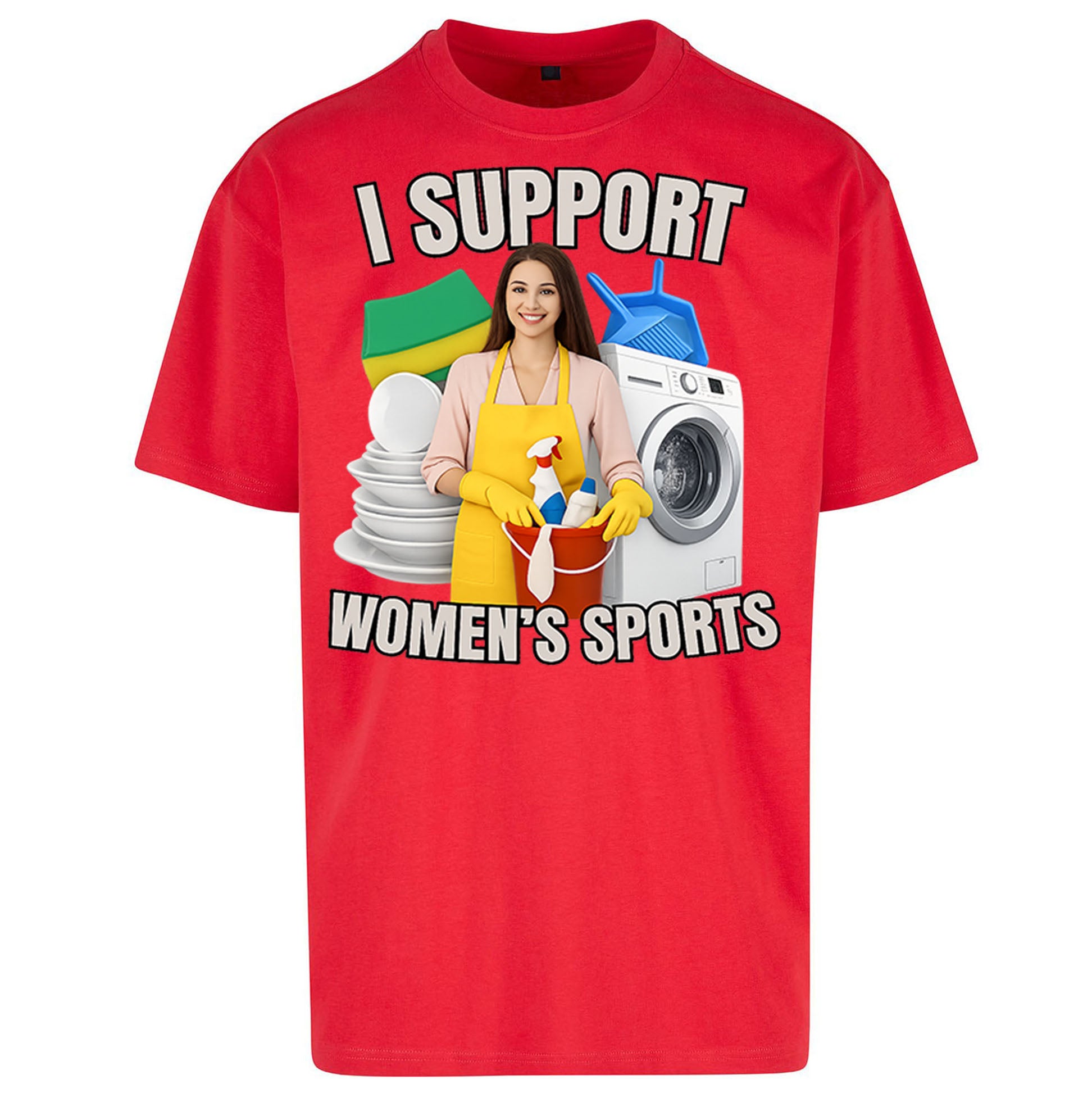 I Support Women's Sports Oversized T Shirt