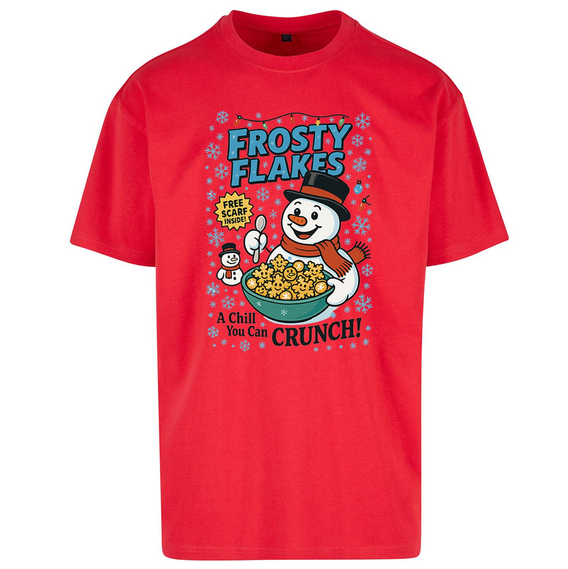 Snowman Christmas Oversized T Shirt 