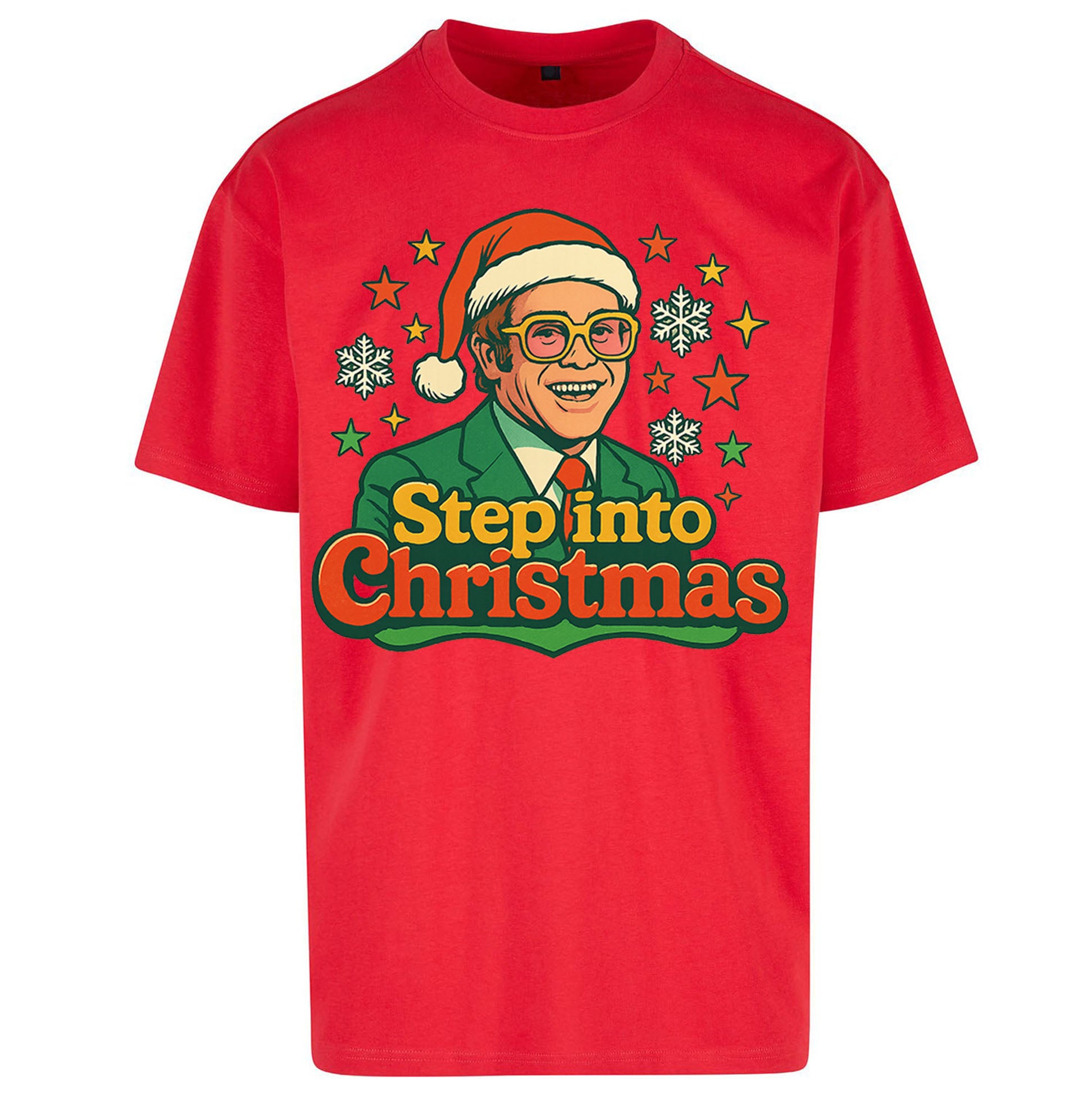 Elton John Christmas Oversized T Shirt