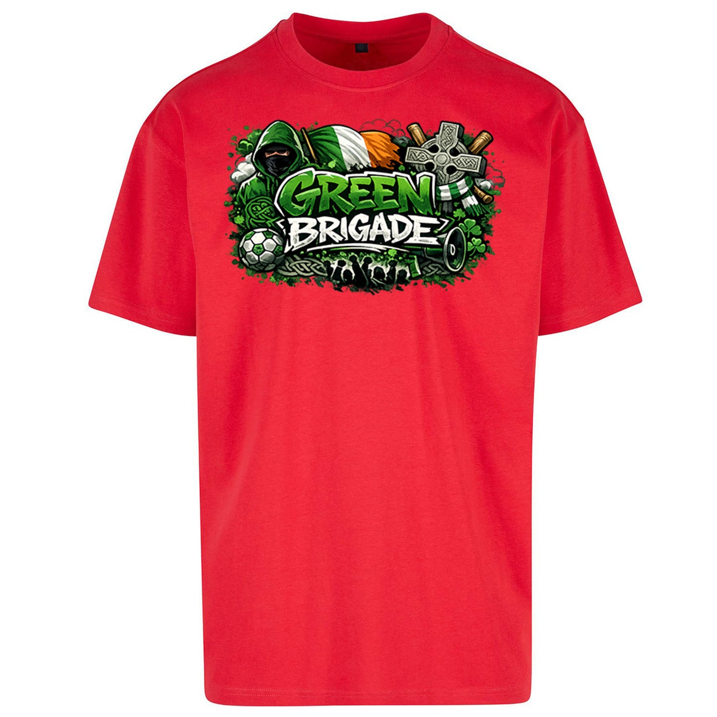 Celtic Green Brigade Football Oversized T Shirt