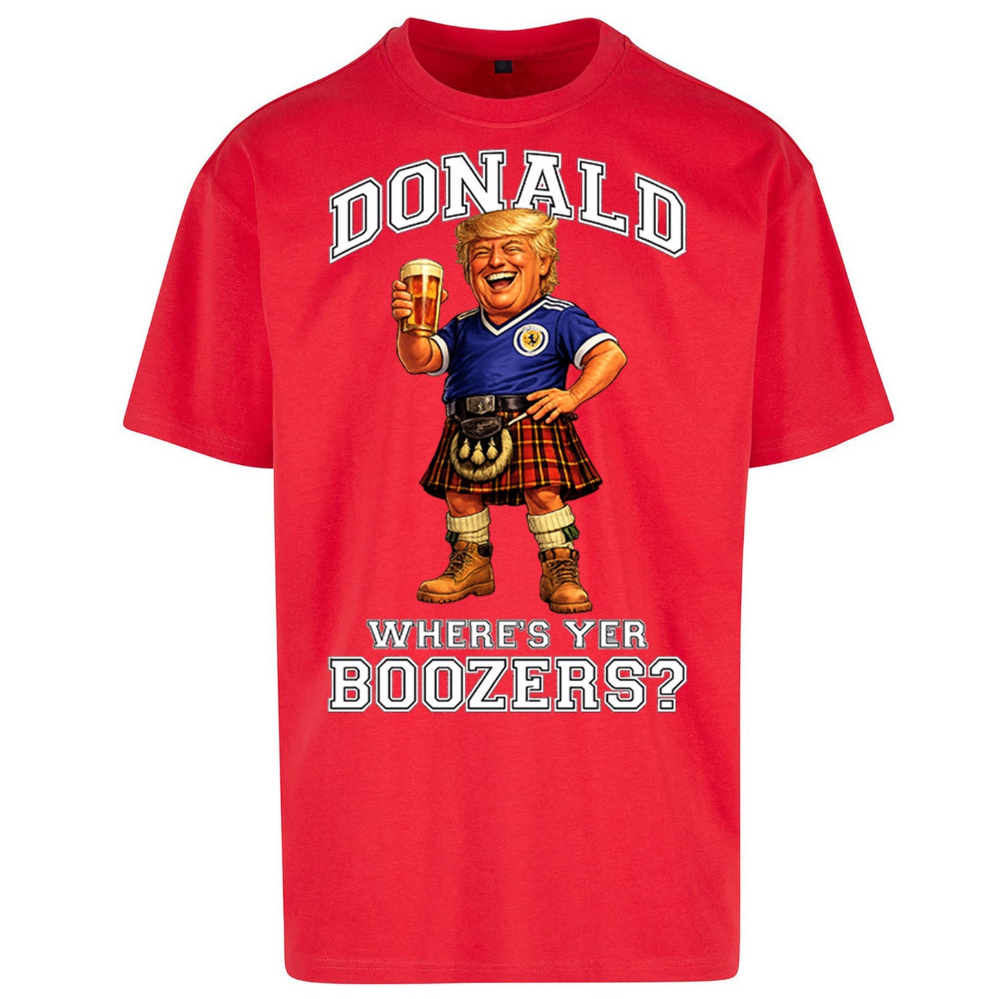 Donald Trump Scotland World Cup Oversized T Shirt
