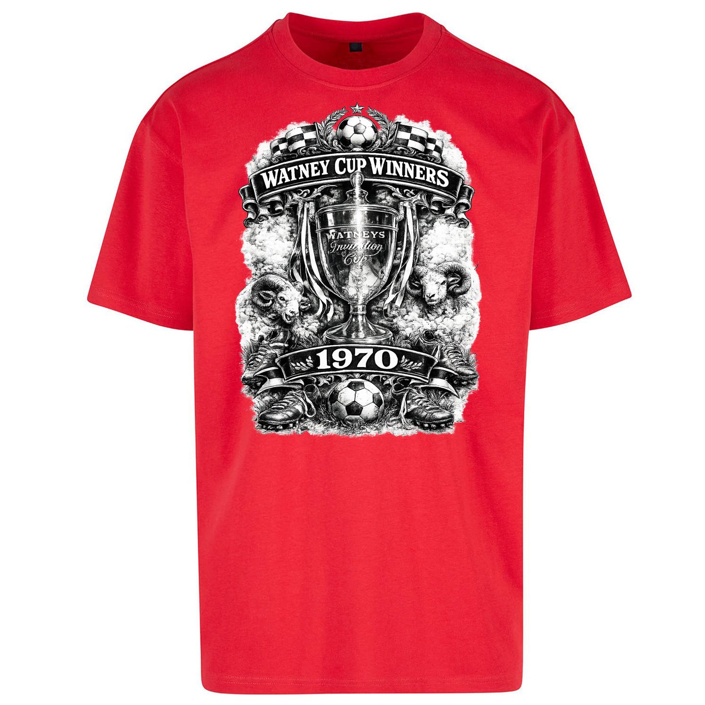 Retro Derby Watney Cup Winners 1970 Oversized T Shirt