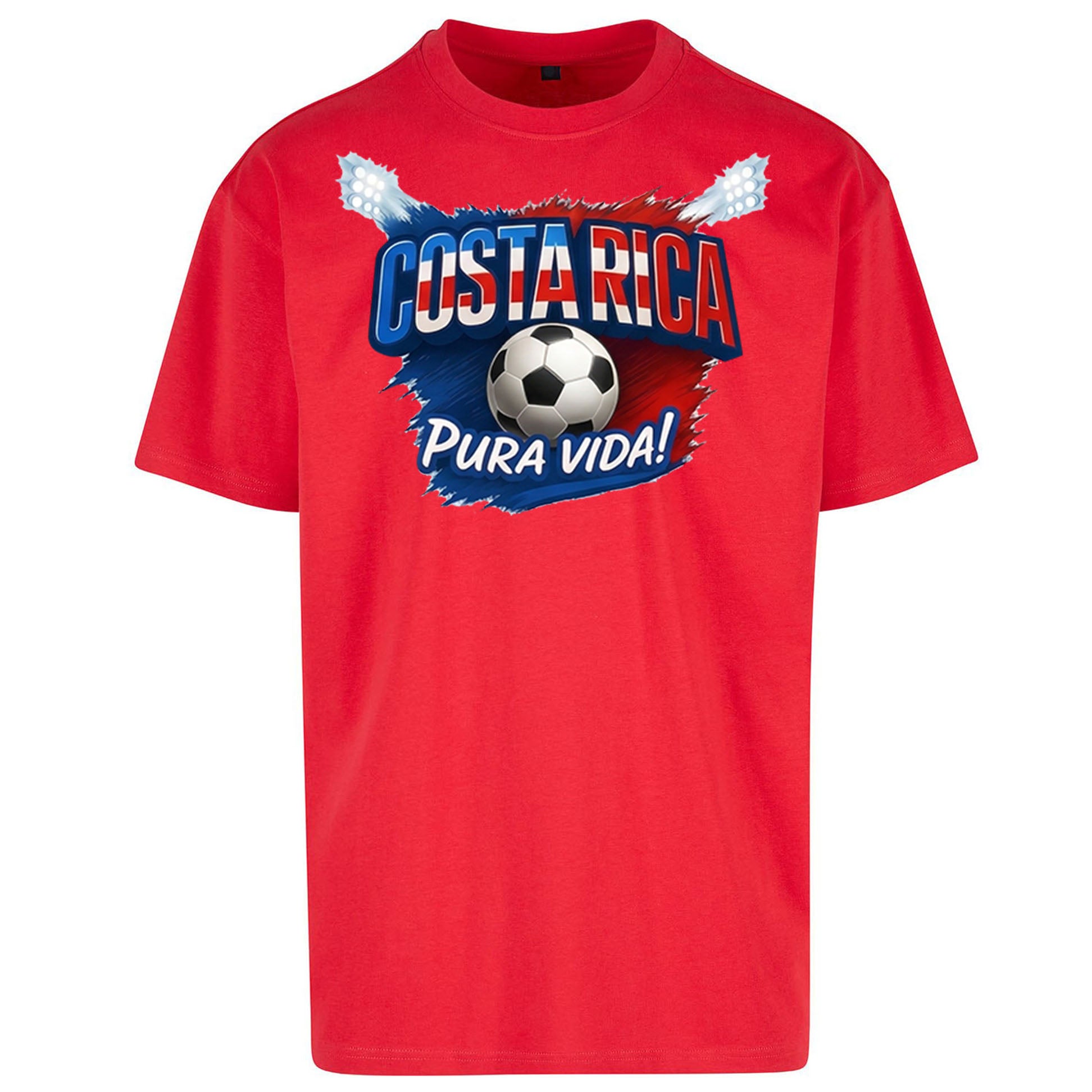 Costa Rica Retro World Cup Oversized T Shirt