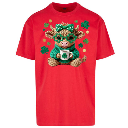 Cute Cow St Patrick Oversized T Shirt