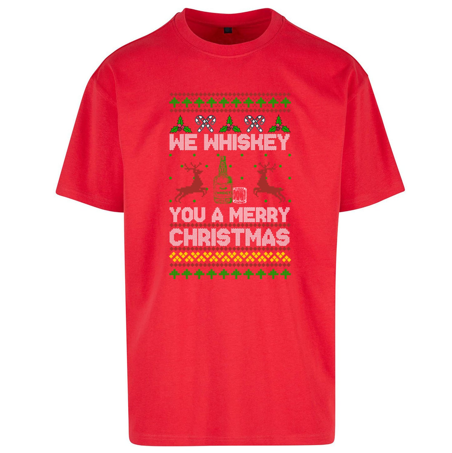 whisky Christmas Oversized T Shirt