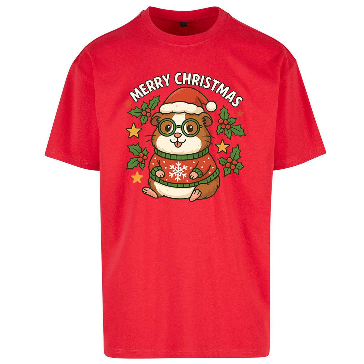 Guinea Pig Christmas Oversized T Shirt