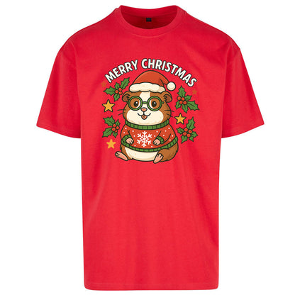 Guinea Pig Christmas Oversized T Shirt