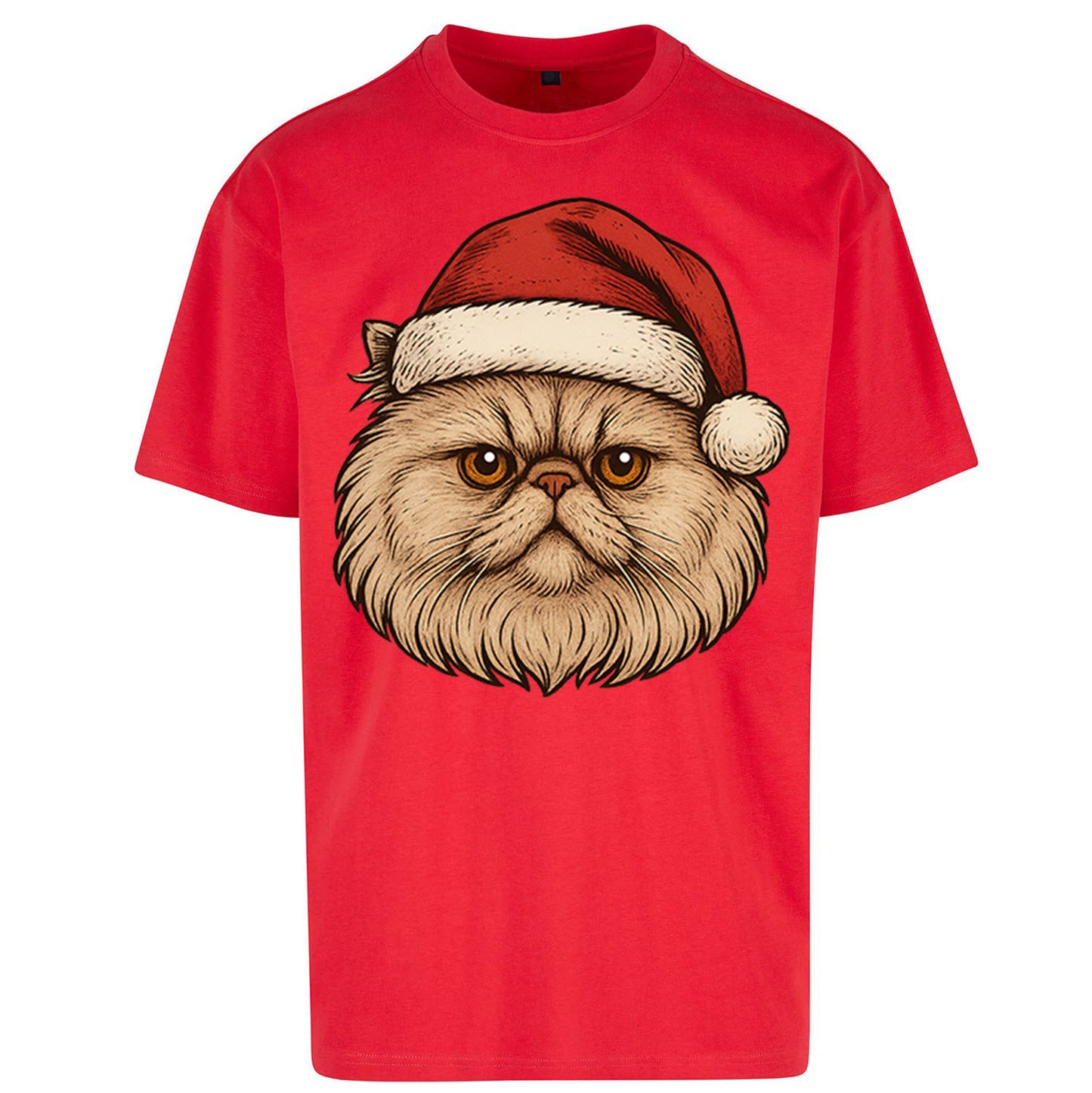 Persian Cat Christmas Oversized T Shirt