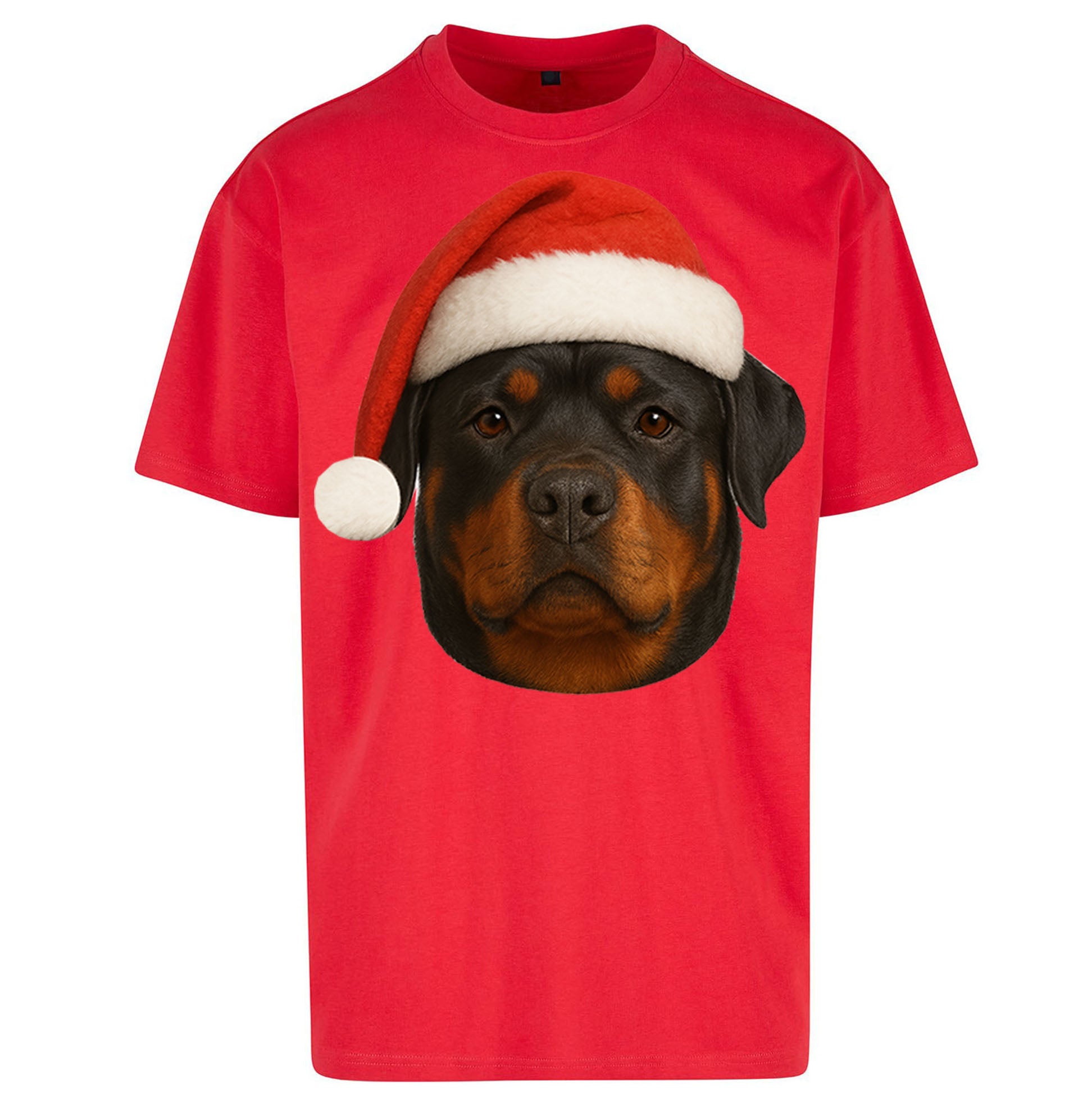 Rottweiler Christmas Oversized T Shirt