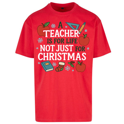 Teacher Christmas Oversized T Shirt