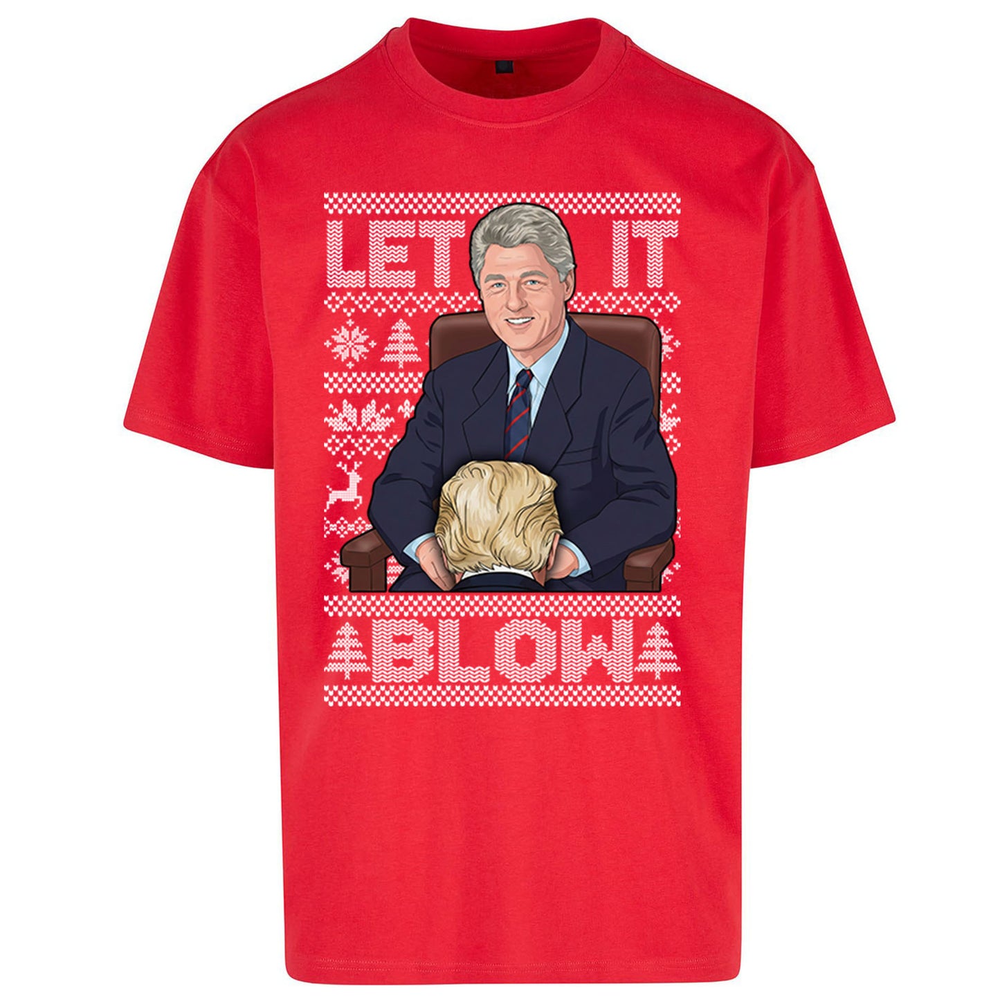 Bill Clinton Christmas Oversized T Shirt 