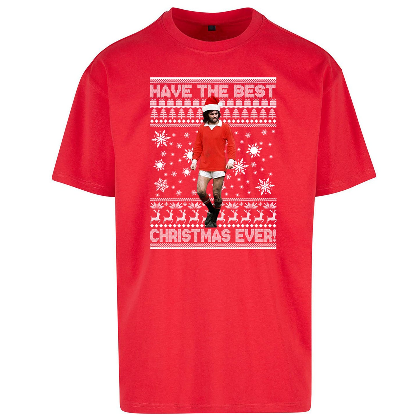 Christmas George Best Oversized T Shirt