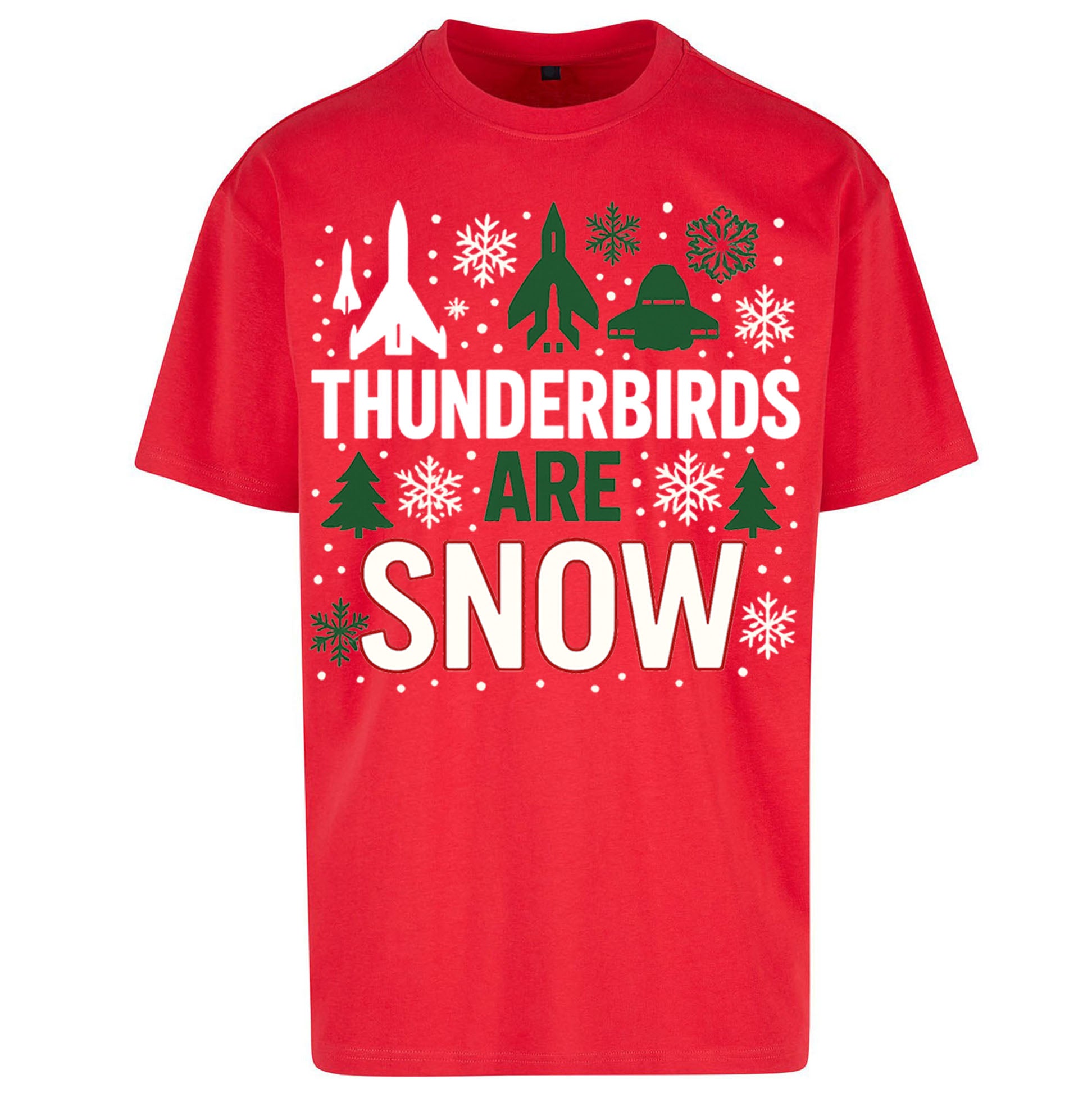 Thunderbirds Christmas Oversized T Shirt 