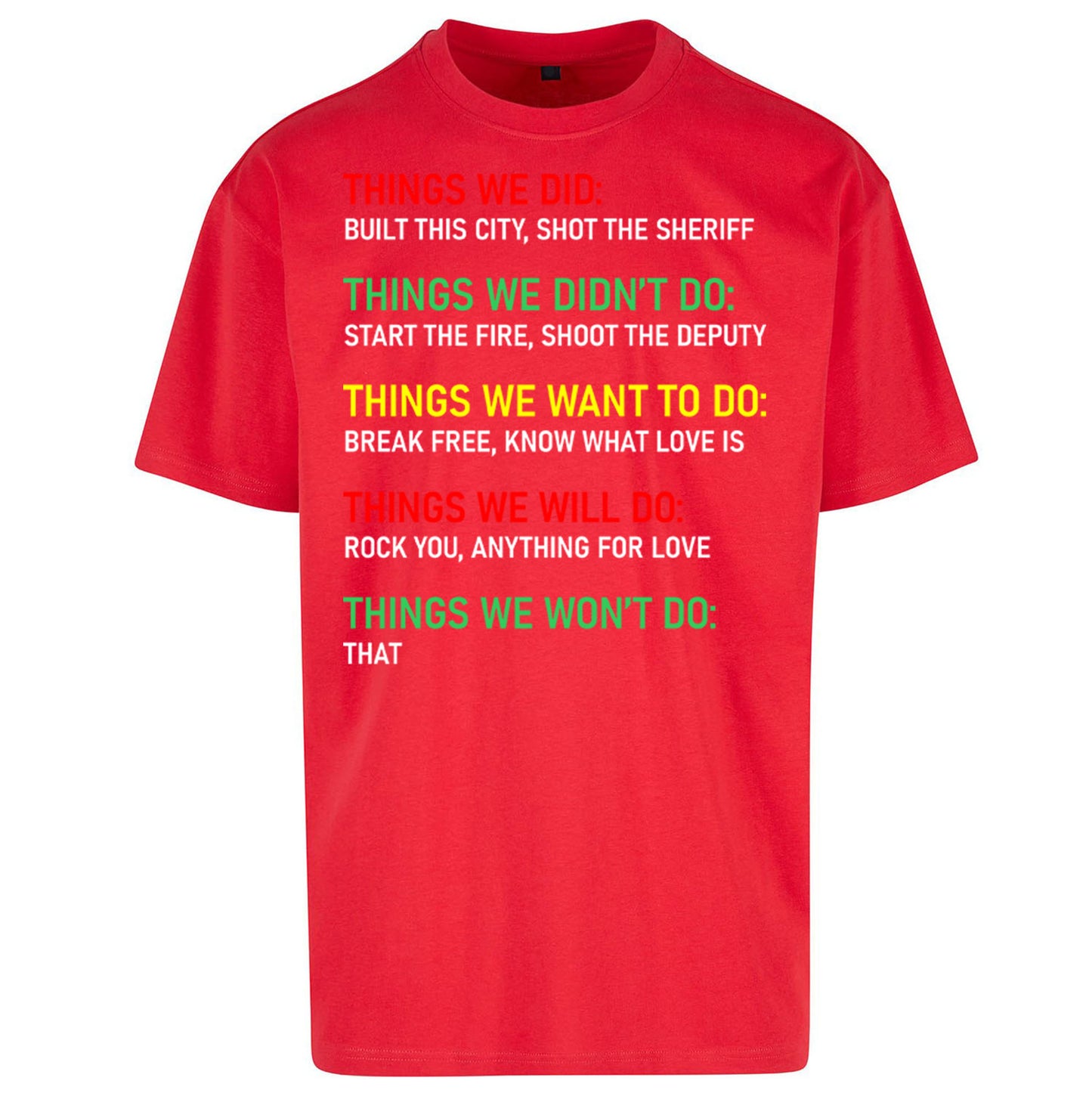 Bob Marley Music Oversized T Shirt