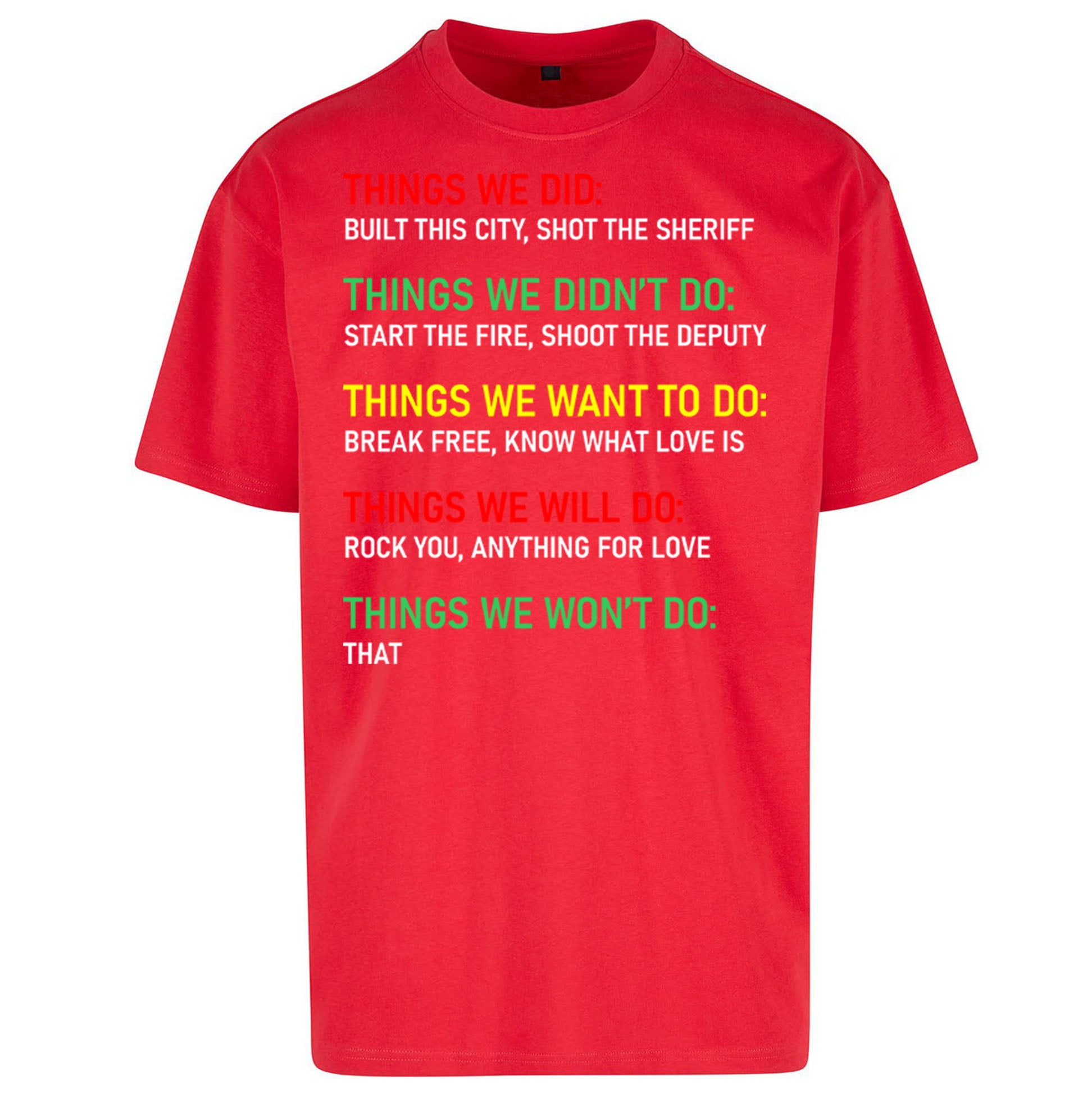 Bob Marley Music Oversized T Shirt