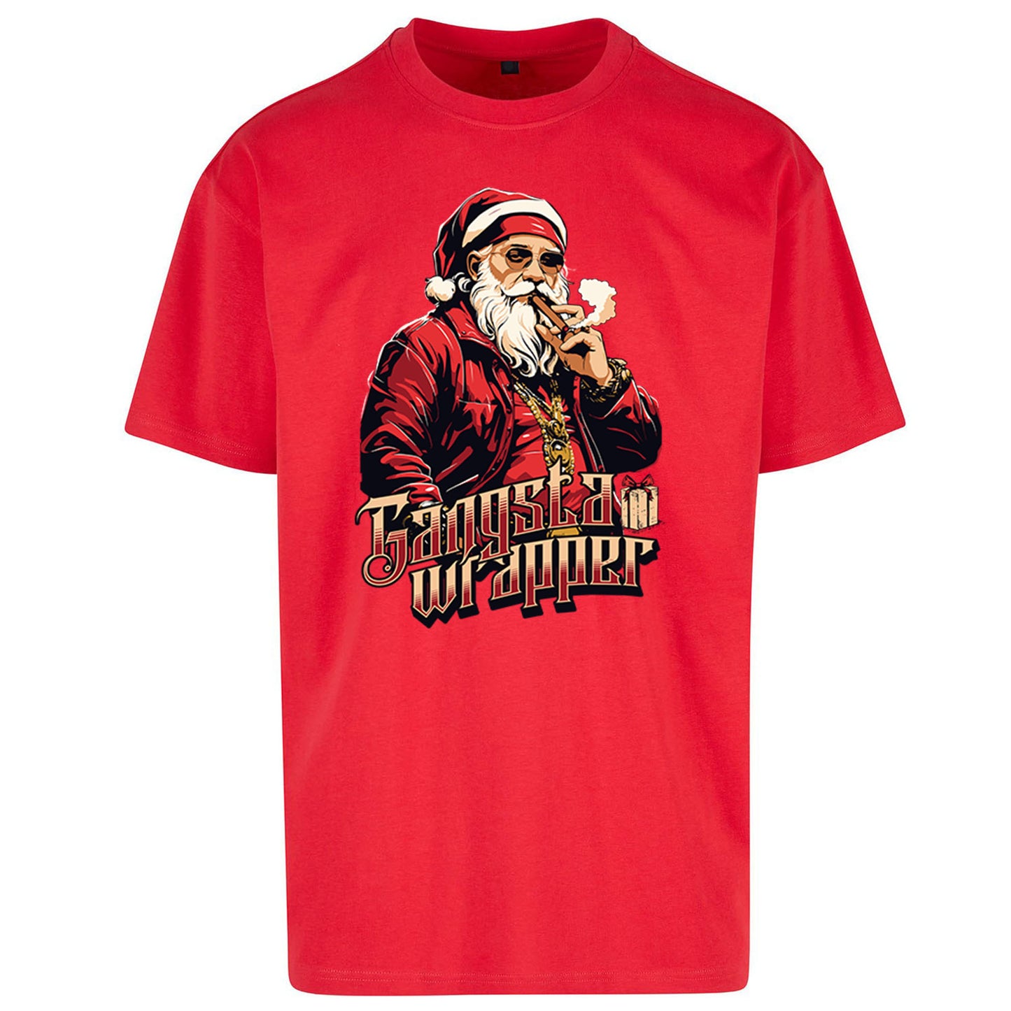 Santa Claus Gangster Oversized T Shirt