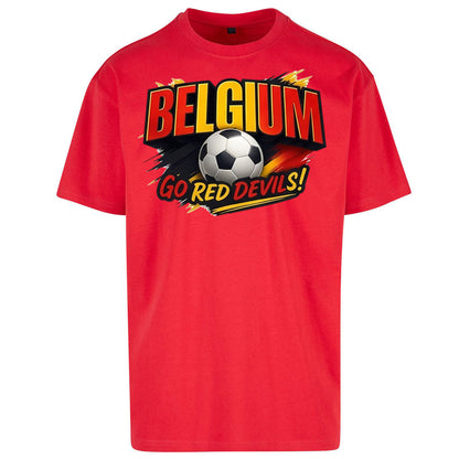 Belgium Retro Football Oversized T Shirt