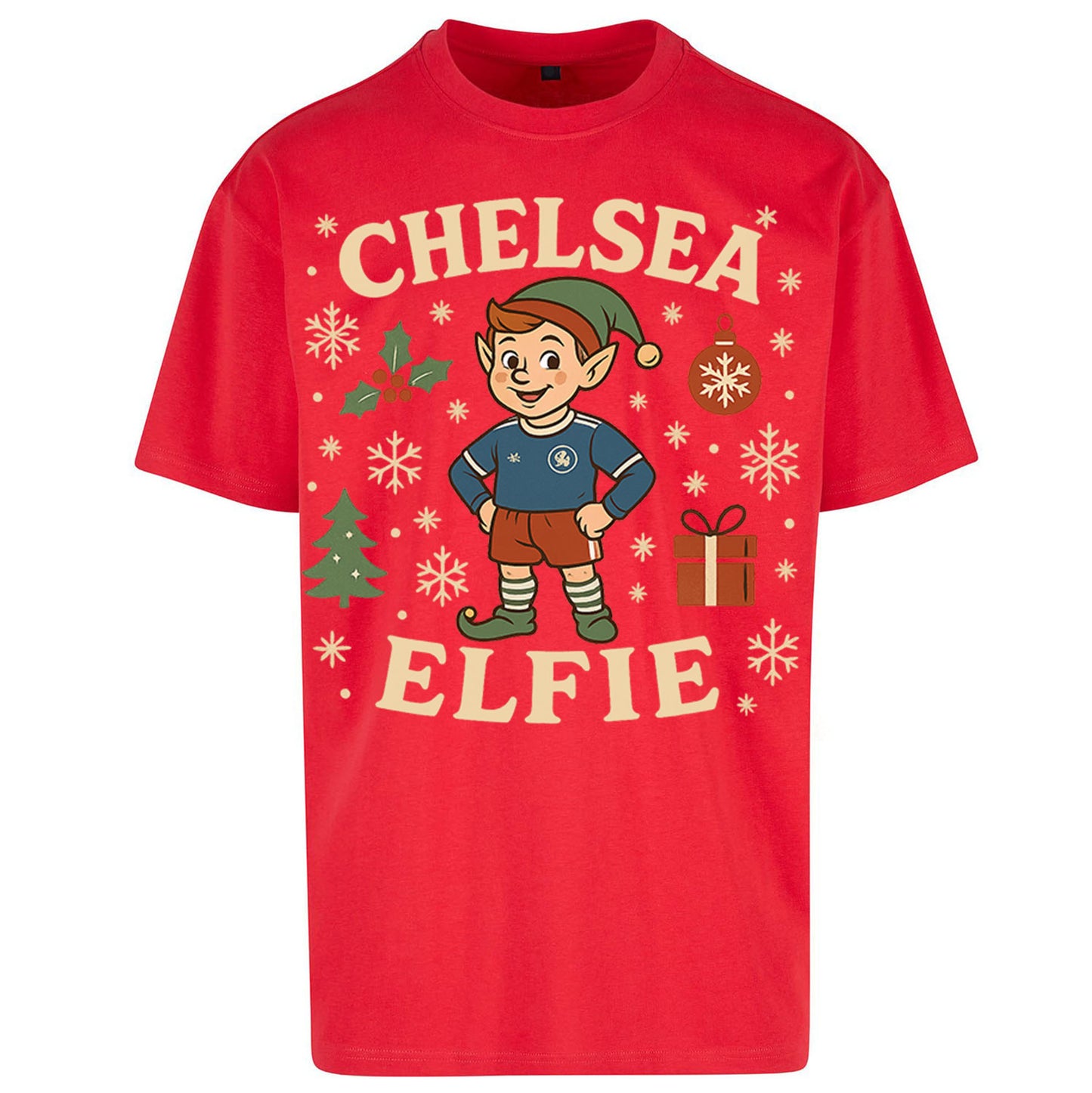 Chelsea FC Christmas Oversized T Shirt