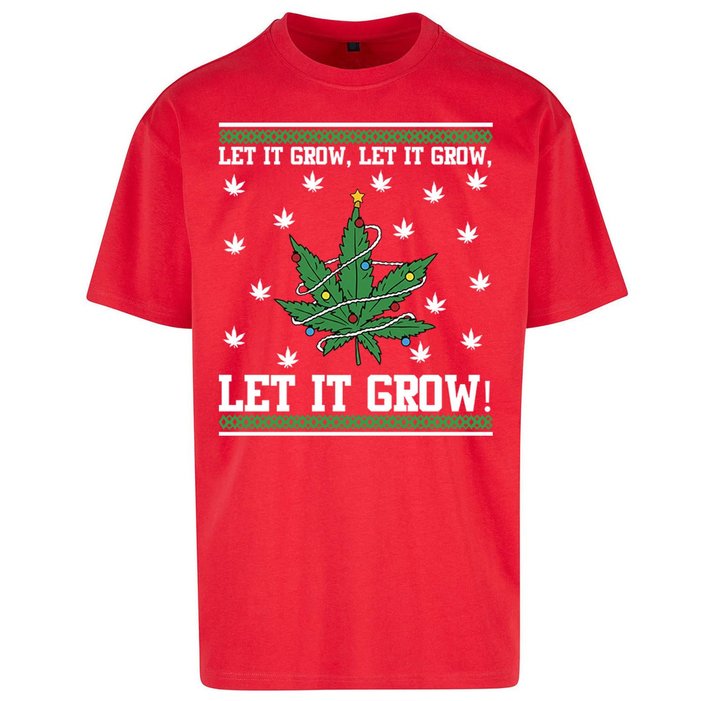 Cannabis Christmas Oversized T Shirt