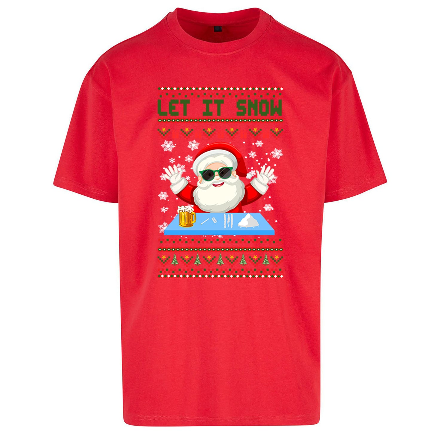 Santa Claus Christmas Oversized T Shirt