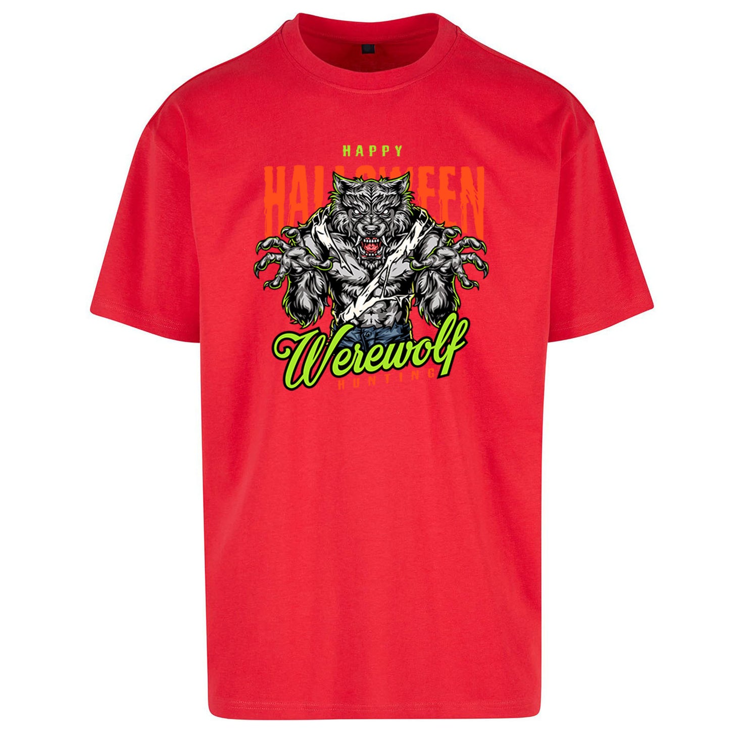 Halloween Werewolf Oversized T Shirt