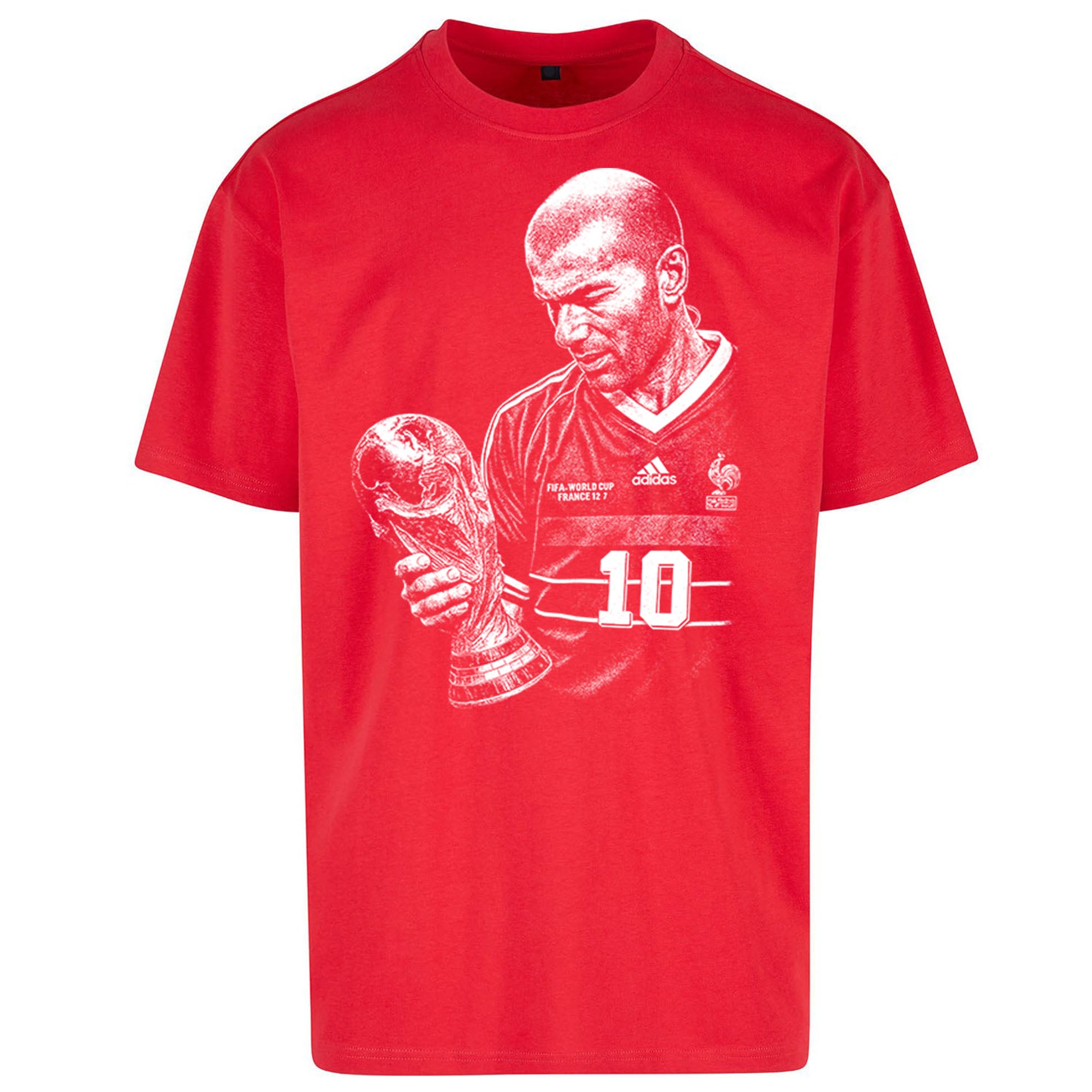 Zidane France Footballer Oversized T Shirt