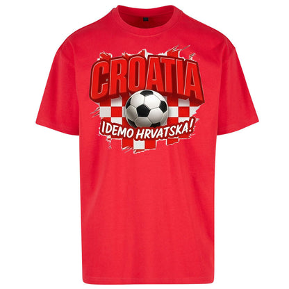 Croatia Retro World Cup Oversized T Shirt 