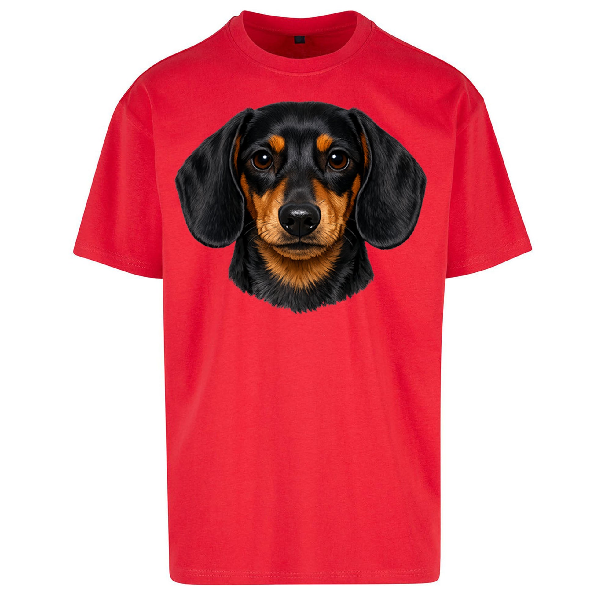 Dachshund Dog Face Oversized T Shirt