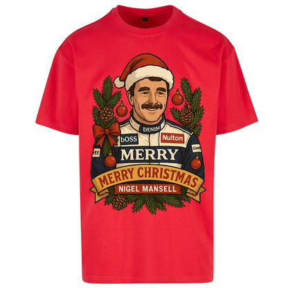 Nigel Mansell Christmas Oversized T Shirt