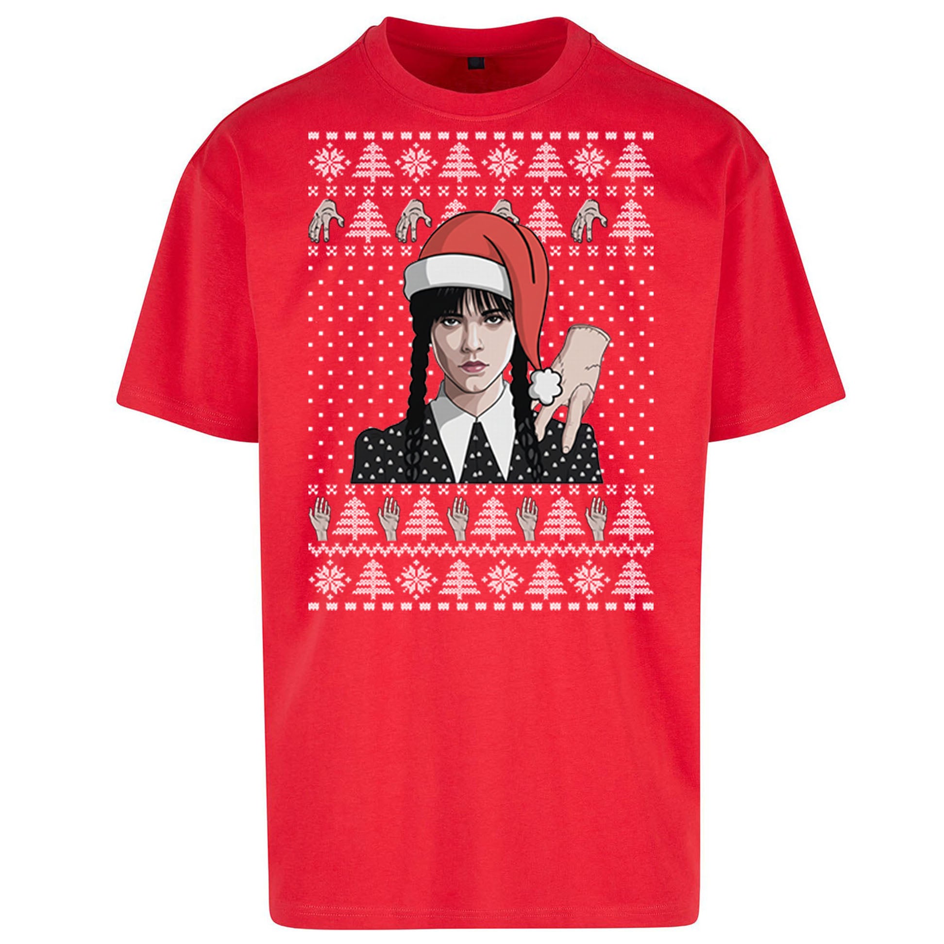 Wedensday Christmas Oversized T Shirt