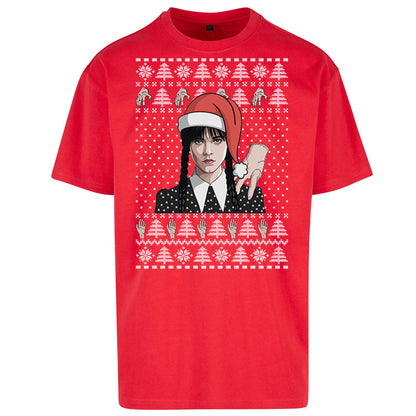 Wedensday Christmas Oversized T Shirt