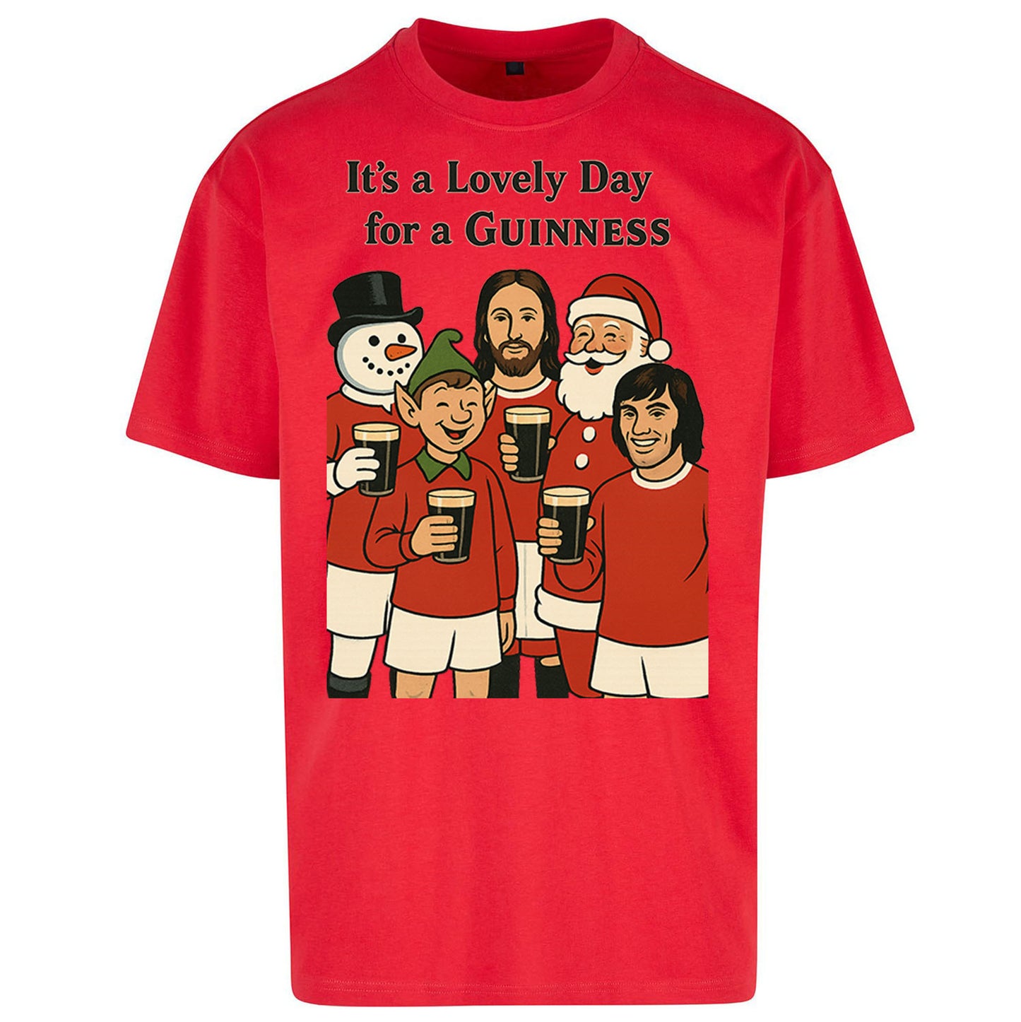 Man United Christmas Oversized T Shirt