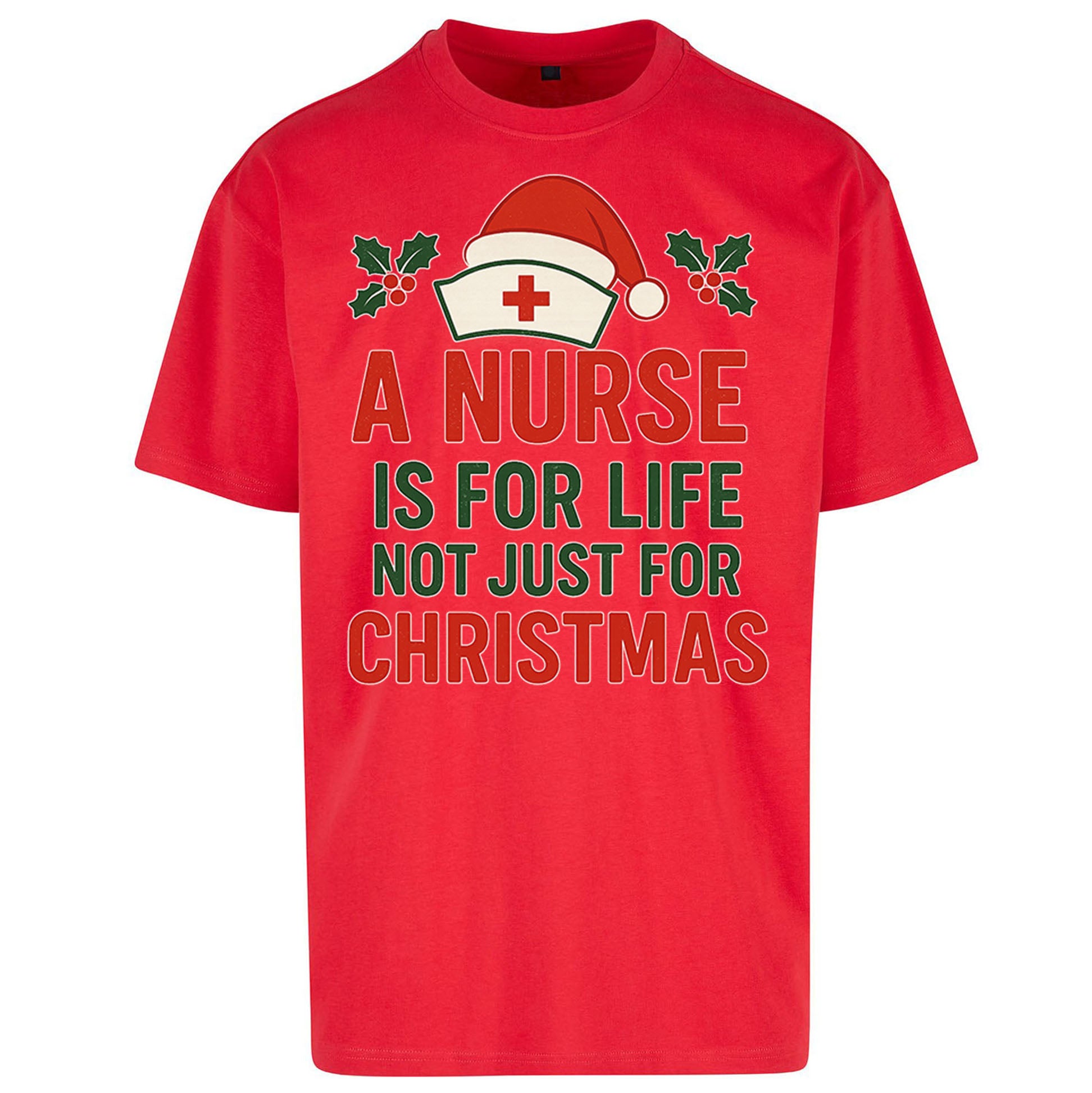 Nursing Christmas Oversized T Shirt