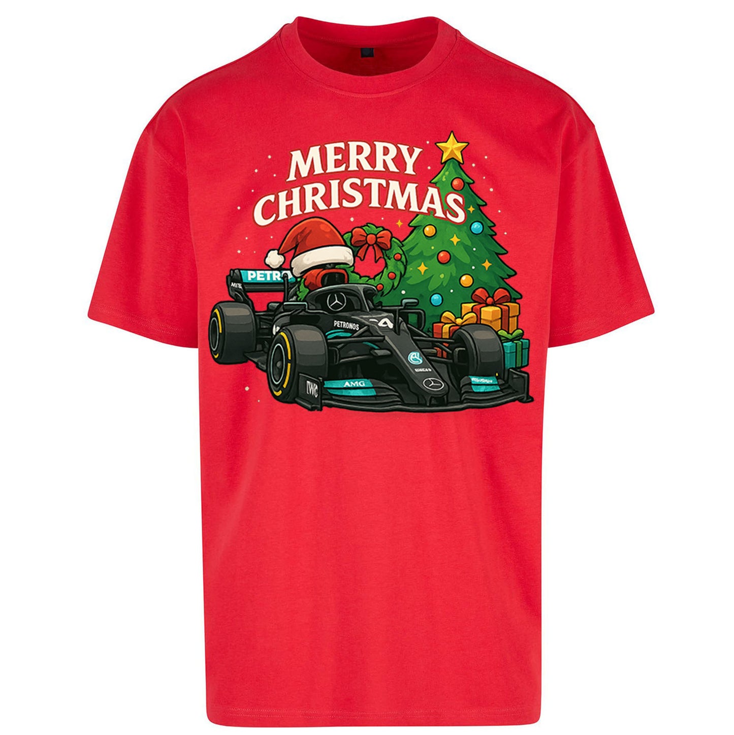 Mercedes F1 Christmas - Oversized T Shirt