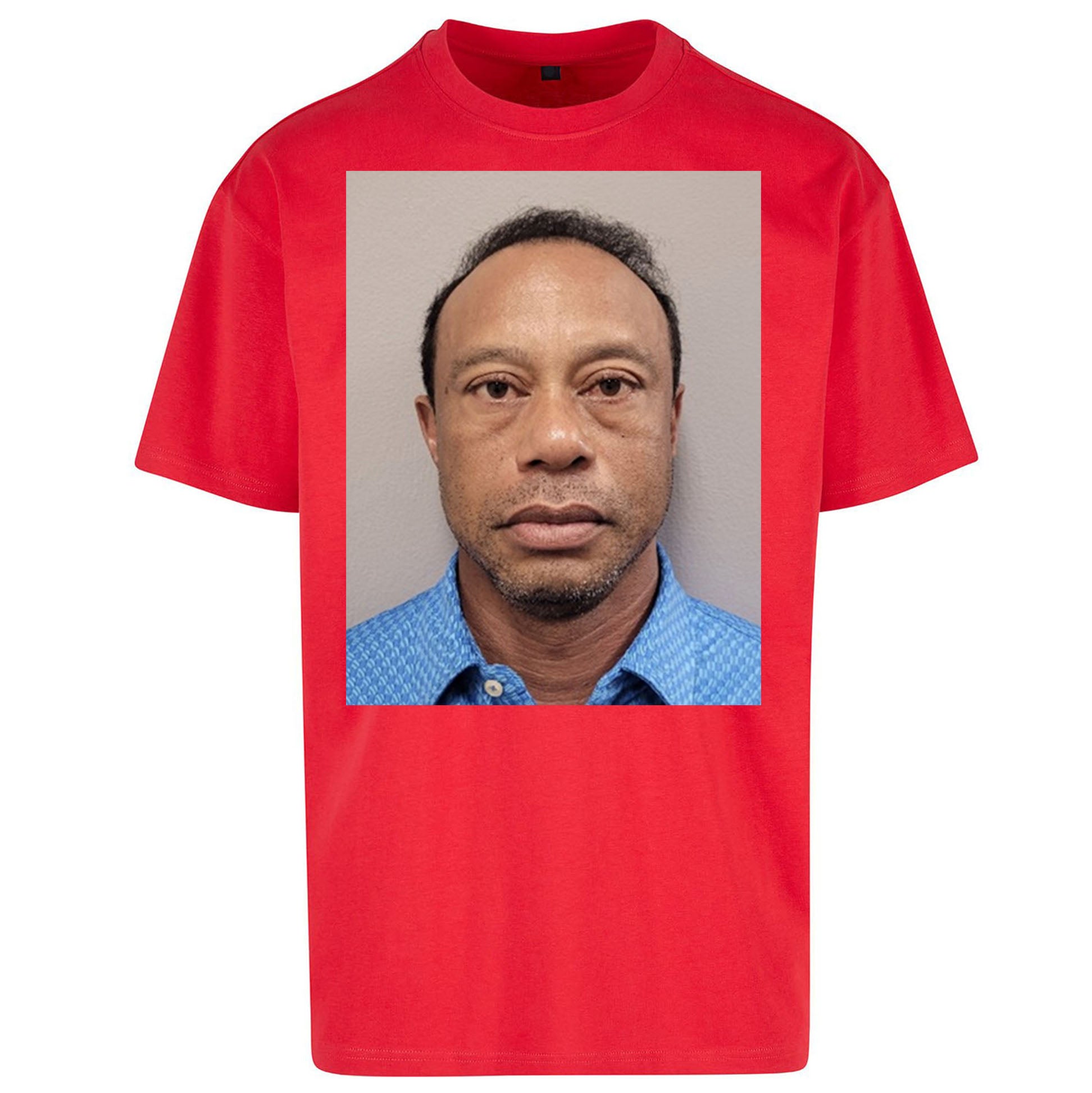 Tiger Woods Mugshot Oversized T Shirt 