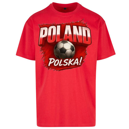 Poland Retro World Cup Oversized T Shirt 