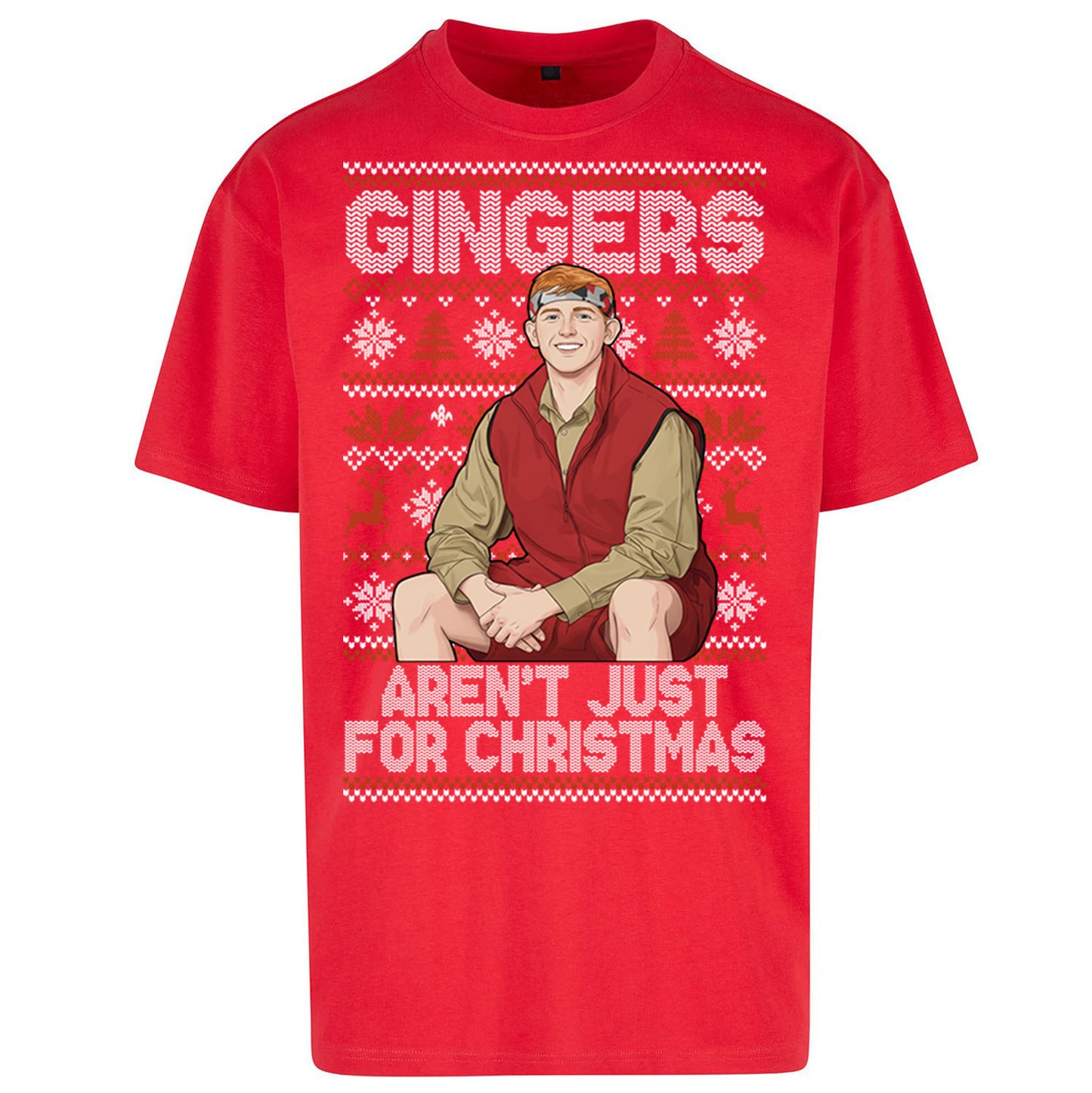 Angry Ginge Xmas Oversized T Shirt