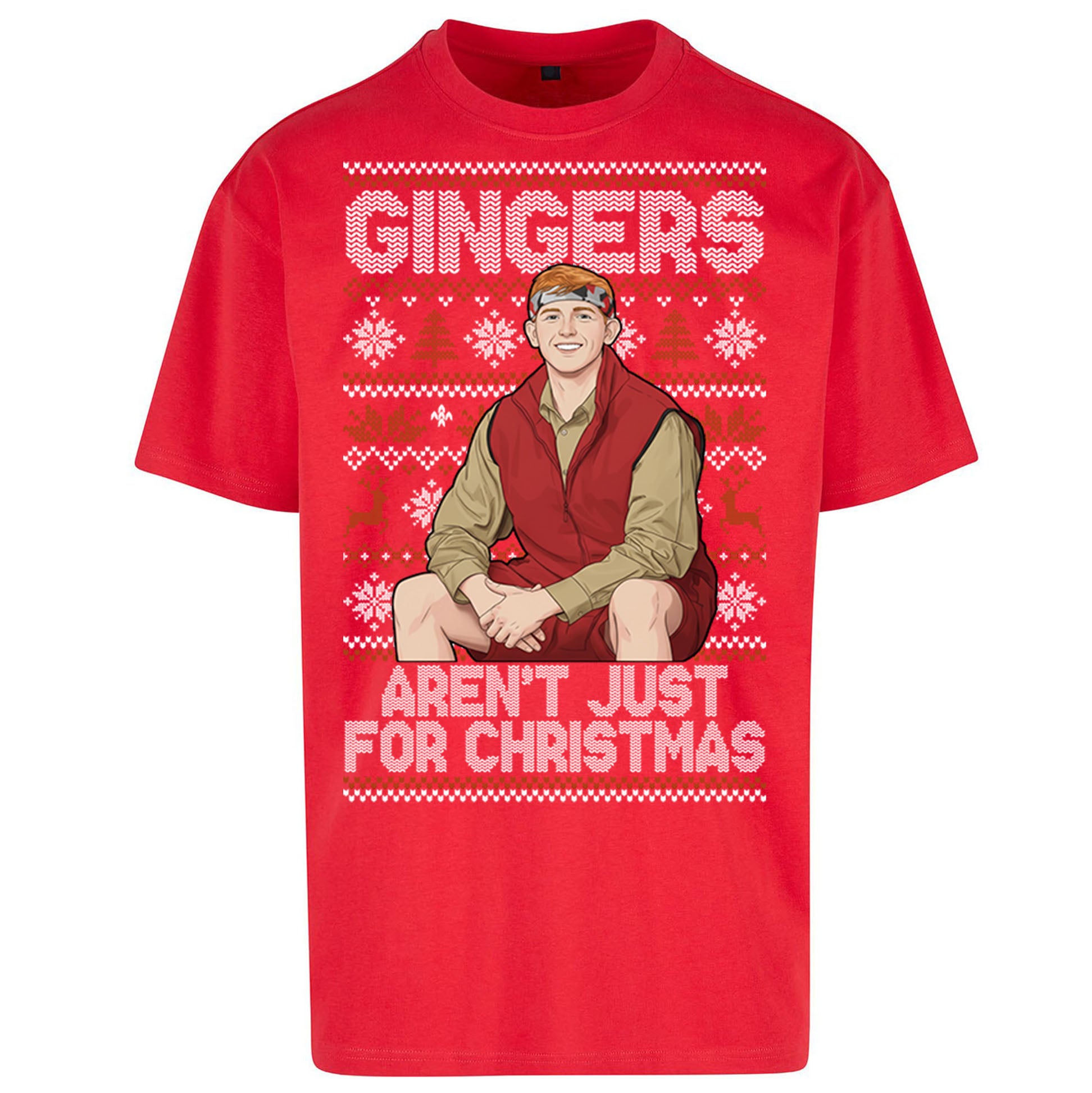 Angry Ginge Xmas Oversized T Shirt