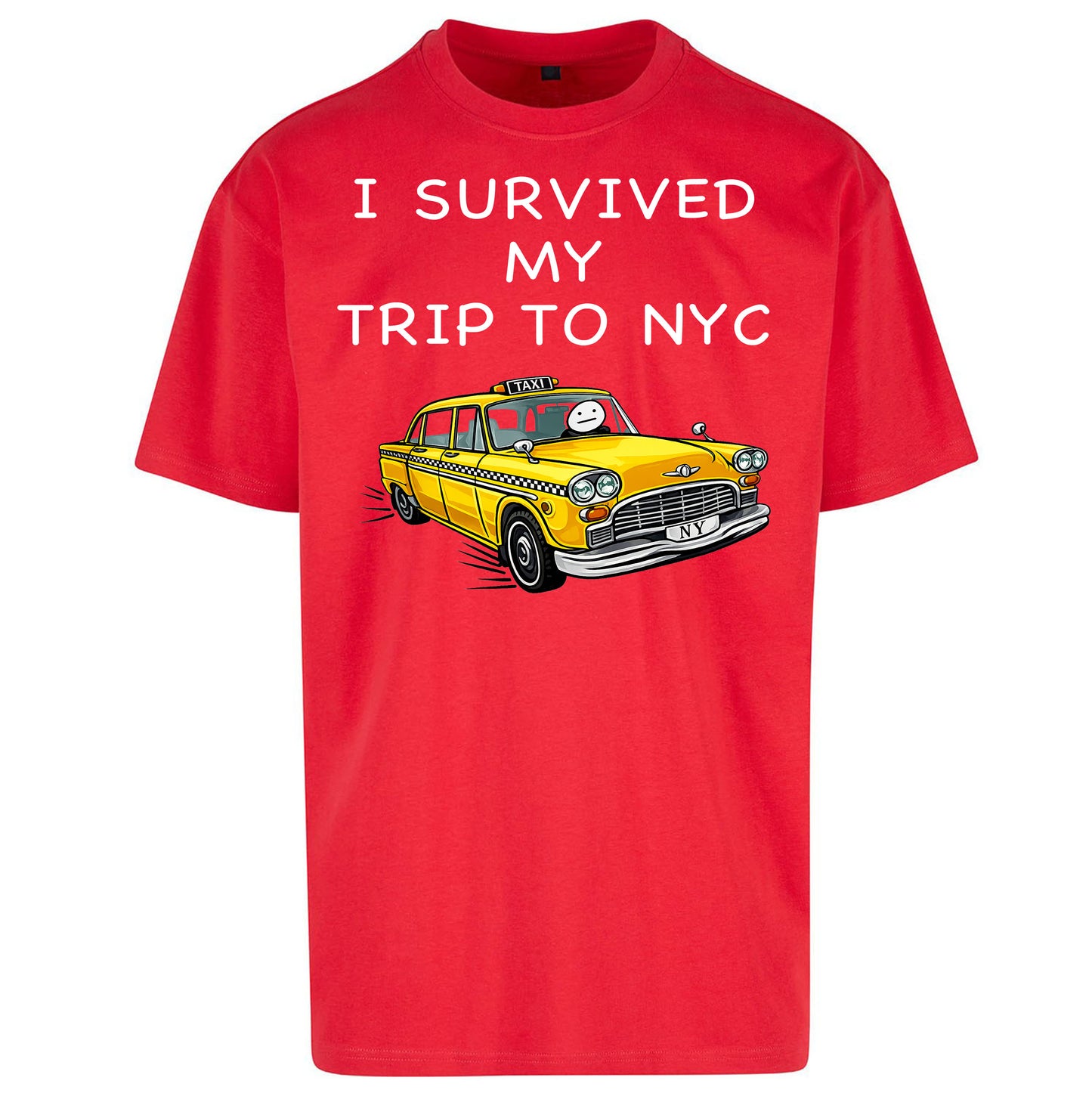 I Survived My Trip To NYC Yellow Taxi Oversized Tee