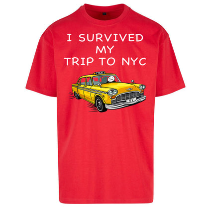 I Survived My Trip To NYC Yellow Taxi Oversized Tee