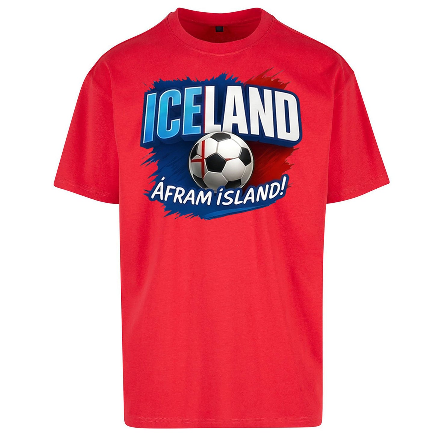 Iceland Retro World Cup Oversized T Shirt