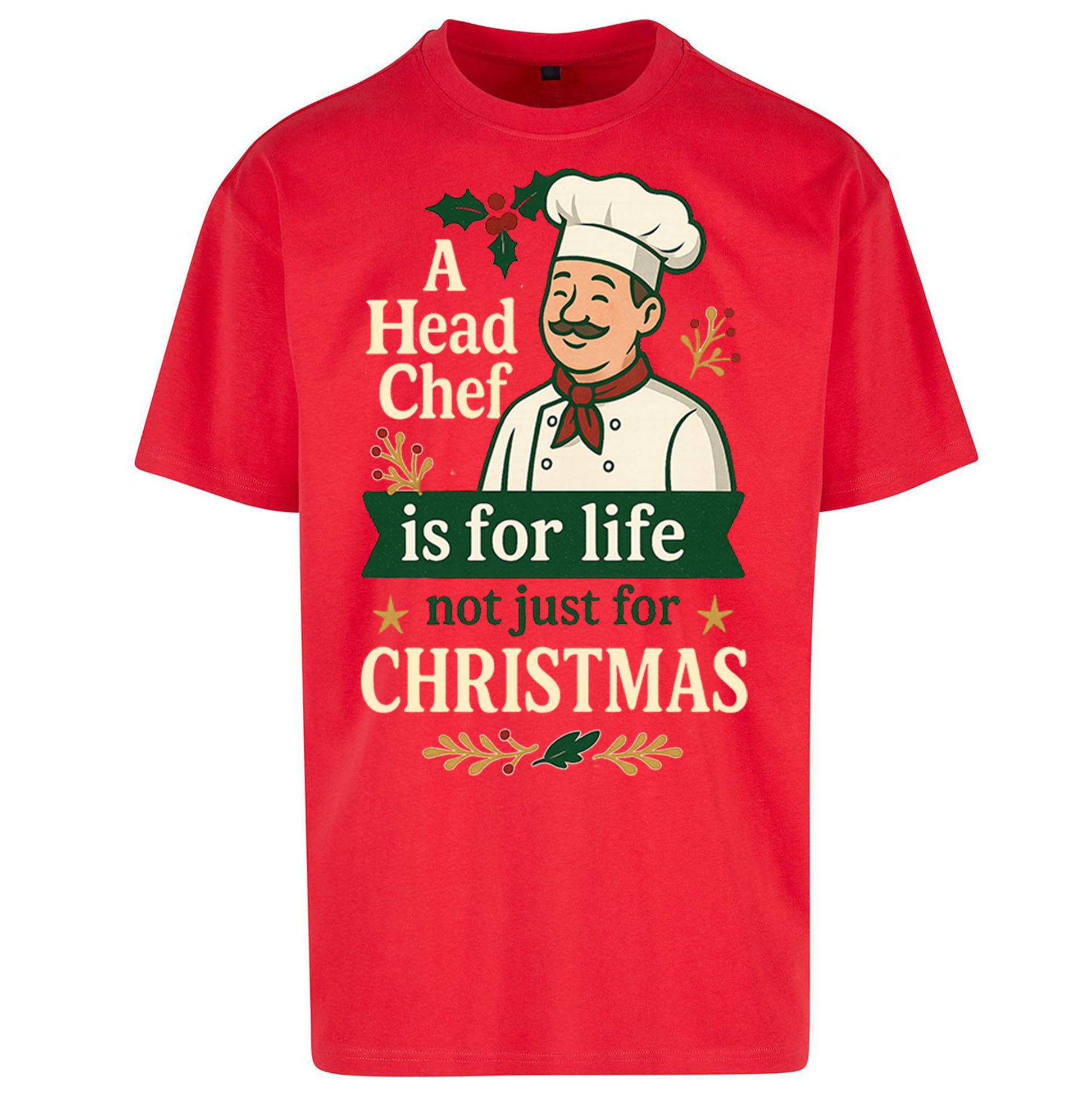 Head Chef Christmas Oversized T Shirt