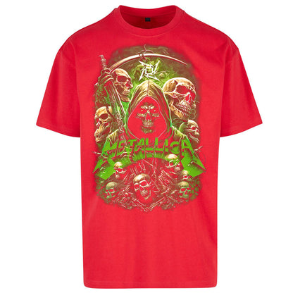 Metallica Green Skulls Oversized T Shirt